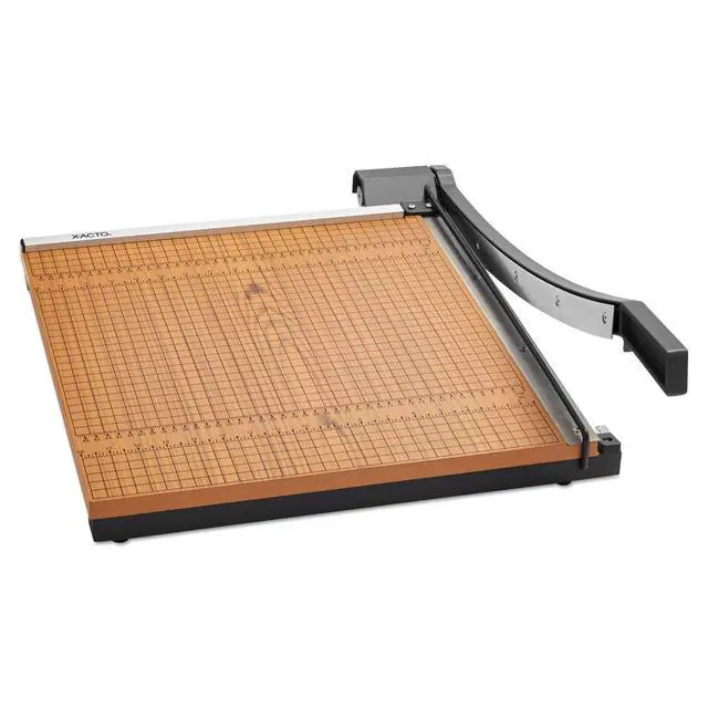 Alt view image 3 of 7 - Square Commercial Grade Wood Base Guillotine Trimmer, 15 Sheets, 18" Cut Length, 18 X 18