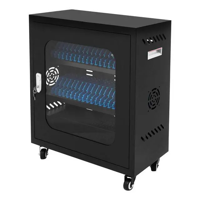 Alt view image 6 of 7 - 40 Device Mobile Phone Charging Cabinet for Cellphone, USB Cell Phone Mobile Charging Stations, MobileStorage Cart for Office and Classroom (Black)