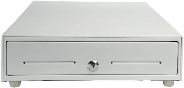 Alt view image 2 of 3 - CD3-1313 4 Bill / 5 Coin Value Series Mini Cash Drawer with 2 Media Slots and Included Cable (13" x 13") - White