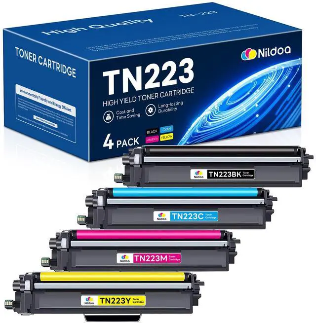Main image of TN-223 TN223BK/C/M/Y Toner Cartridge Replacement for Brother TN223 TN 223 TN2234PK TN-223BK/C/M/Y Ink Cartridge, TN223 Black/Cyan/Magenta/Yellow Toner Cartridges Set