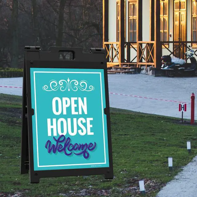 Alt view image 2 of 7 - Open House Sidewalk Sign Kit, | 24x36 Inches Replacement Panels 2-Pack Corrugated Plastic USA Made