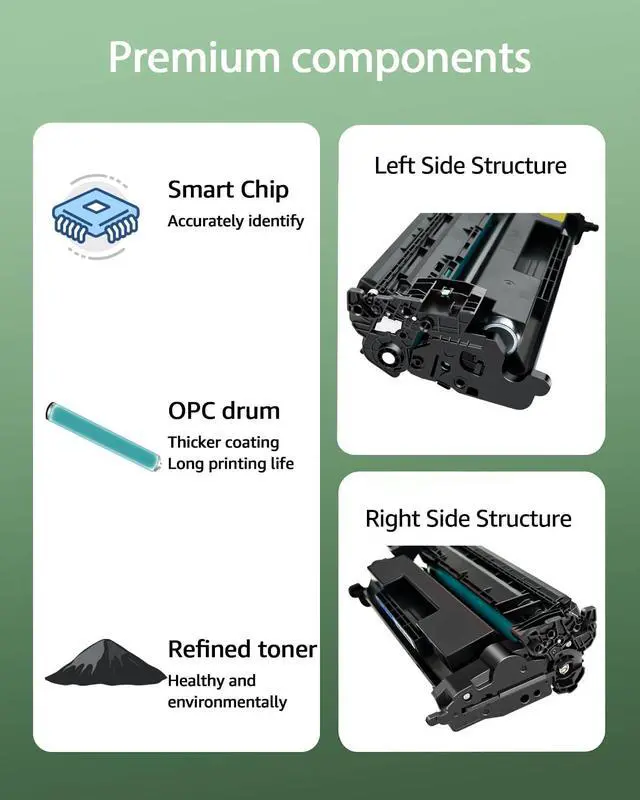 Alt view image 4 of 7 - Compatible 148A Black Toner Cartridge for HP Laser Jet 4001n 4101fdw | 2-pack W1480A with chip, black toner. Works with HP Laser Jet Pro 4001dn, 4001dw, MFP 4101fdn. High page yield
