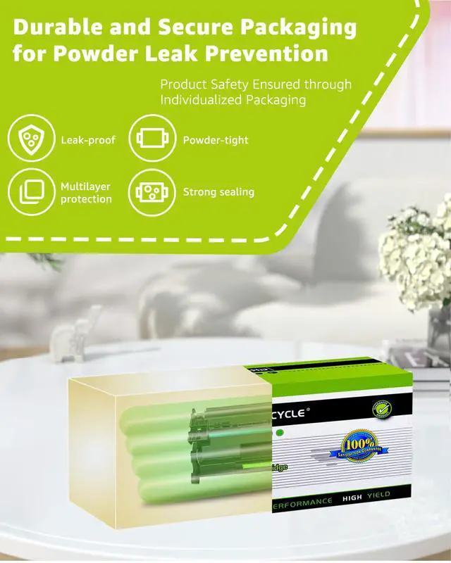 Alt view image 6 of 7 - Compatible 148A Black Toner Cartridge for HP Laser Jet 4001n 4101fdw | 2-pack W1480A with chip, black toner. Works with HP Laser Jet Pro 4001dn, 4001dw, MFP 4101fdn. High page yield