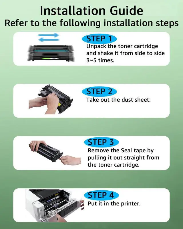 Alt view image 5 of 7 - Compatible 148A Black Toner Cartridge for HP Laser Jet 4001n 4101fdw | 2-pack W1480A with chip, black toner. Works with HP Laser Jet Pro 4001dn, 4001dw, MFP 4101fdn. High page yield