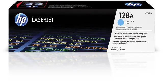 Main image of 128A Cyan Toner Cartridge | Works LaserJet Pro CM1415 Color, CP1525 Color Series | CE321A