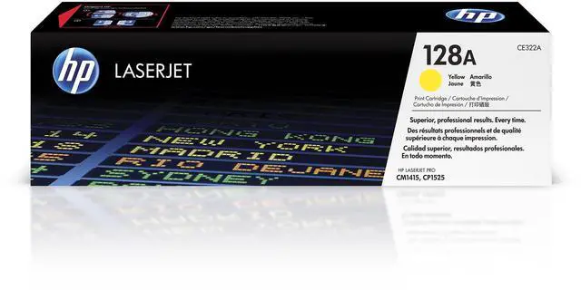Main image of 128A Yellow Toner Cartridge | Works LaserJet Pro CM1415 Color, CP1525 Color Series | CE322A