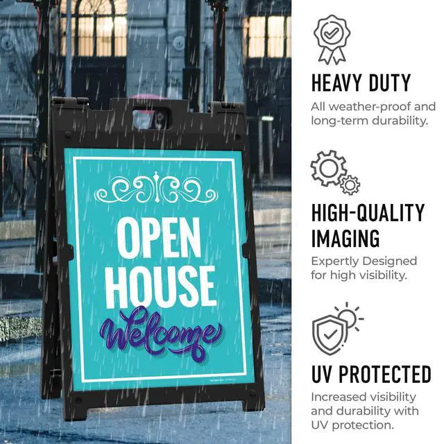 Alt view image 6 of 7 - Open House Sidewalk Sign Kit, | 24x36 Inches Replacement Panels 2-Pack Corrugated Plastic USA Made