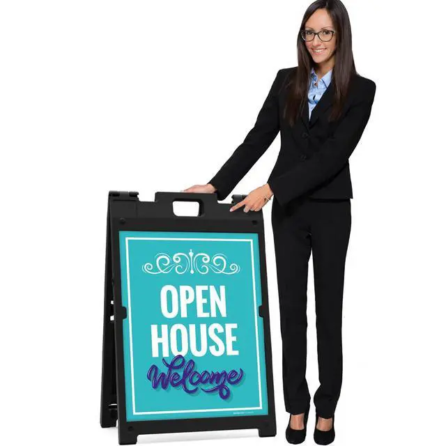 Alt view image 7 of 7 - Open House Sidewalk Sign Kit, | 24x36 Inches Replacement Panels 2-Pack Corrugated Plastic USA Made