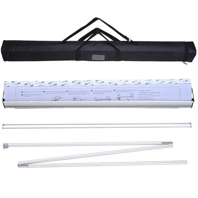 Alt view image 6 of 7 - 10 Pack 33" x 79" Retractable Roll Up Banner Stands | Aluminum Structure, Includes Carrying Bags, Bulk Trade Show Display Kit (10 Pack)