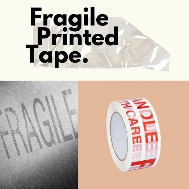 Alt view image 4 of 6 - PSBM Fragile Tape, Printed Handle with Care, 48 Rolls 2 Mil 2.83 Inch 110 Yards Per Roll for Packing, Sealing, Shipping & Moving Delicate Products