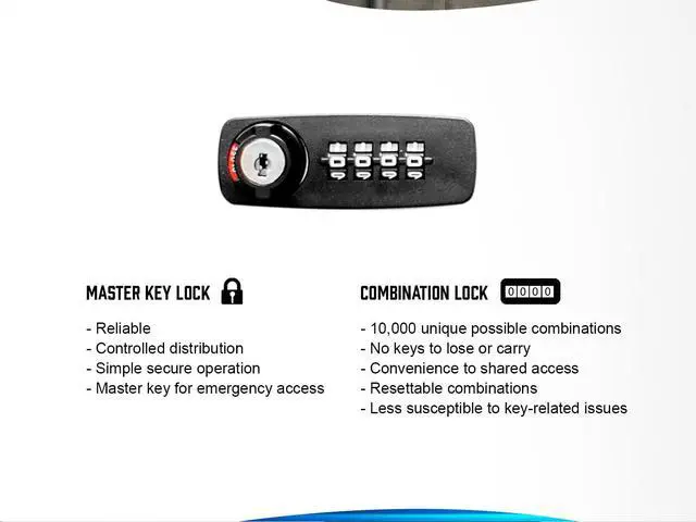 Alt view image 5 of 7 - 200-Position Key Cabinet Lock Box Combination Lock, Adjustable Numbered Hooks, Color-Coded Key Tags, Steel Construction Gray Finish