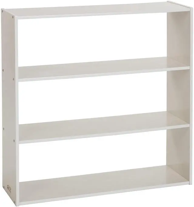 Main image of Streamline 3-Shelf Storage Cabinet, 36in High, Double-Sided Display, White Wash