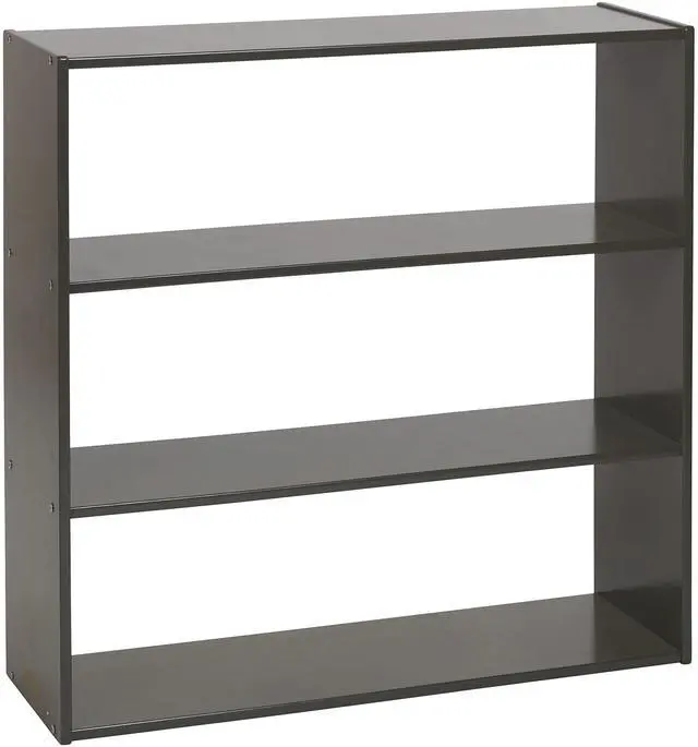 Main image of Streamline 3-Shelf Double-Sided Storage Cabinet, 36in, Classroom Furniture, Grey Wash
