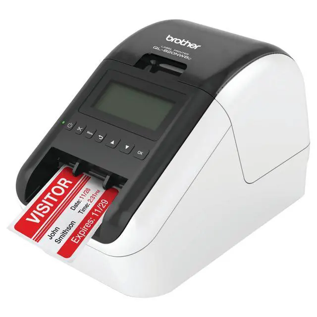 Alt view image 2 of 3 - QL-820NWBC Ultra Flexible Label Printer with Multiple Connectivity Options, Black/White, 5.7" x 5" x 9.2"
