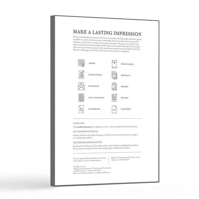 Alt view image 4 of 5 - ® 100% Cotton Résumé Paper, 8 1/2" x 11", 24 Lb, 100% Recycled, Ivory, 100 Count (Pack of 12)