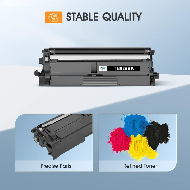 Alt view image 4 of 6 - TN635 TN-635 TN 635 Toner Cartridge TN635XL MFC-L8930CDW HL-L8430CDW | Compatible for Brother TN-635XL TN635XXL MFC-L8730CDW HL-L8570CDW MFC-L8970CDW HL-L8430CDWT MFC-EX575 Ink Printer 4 Pack