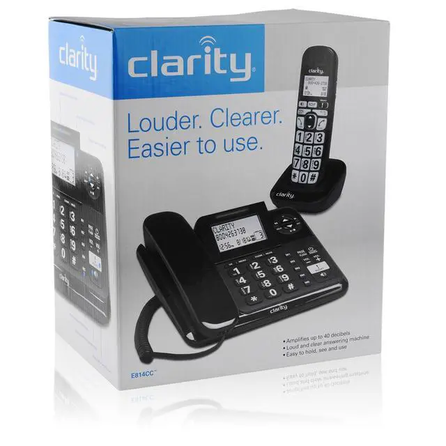 Alt view image 2 of 5 - E814CC Amplified Corded Hearing impaired Phones for Elderly (E814CC Base Phone)