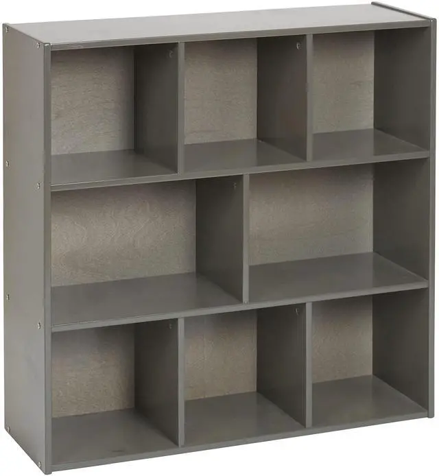 Main image of Streamline 8-Compartment Single-Sided Storage Cabinet, 36in, Kids Furniture, Grey Wash