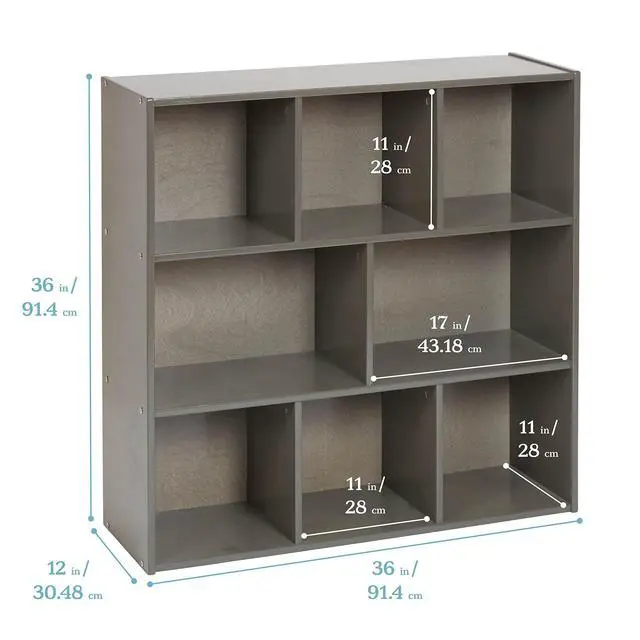 Alt view image 2 of 7 - Streamline 8-Compartment Single-Sided Storage Cabinet, 36in, Kids Furniture, Grey Wash