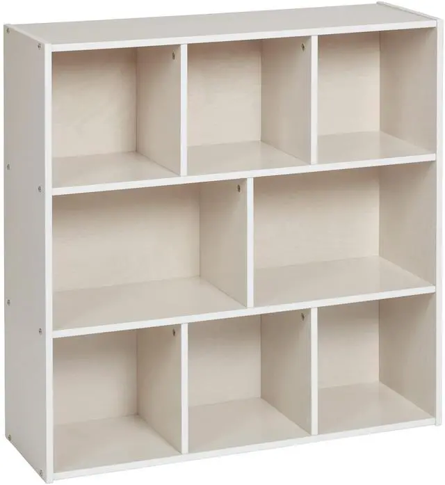 Main image of Streamline 8-Compartment Storage Cabinet, 36in, Classroom Furniture, White Wash
