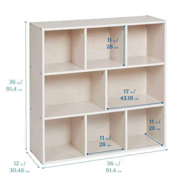 Alt view image 3 of 7 - Streamline 8-Compartment Storage Cabinet, 36in, Classroom Furniture, White Wash