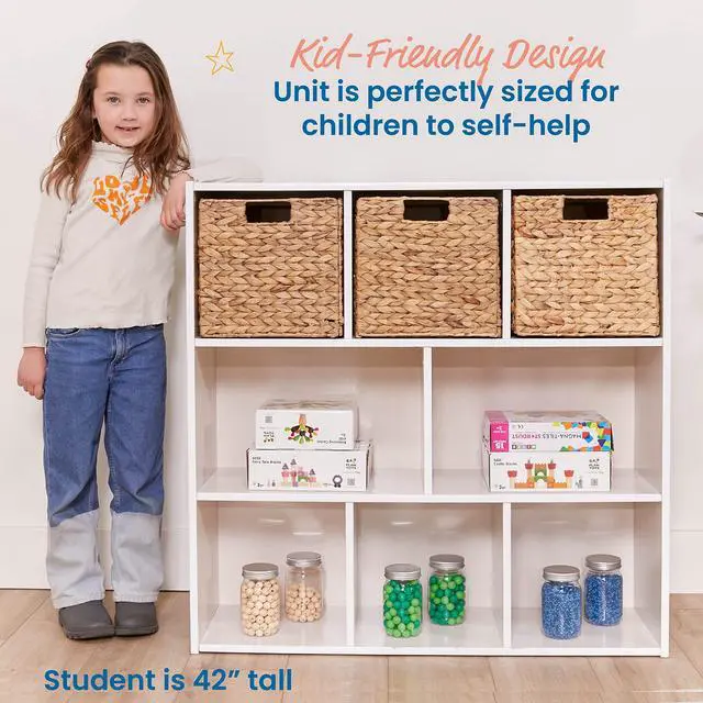 Alt view image 5 of 7 - Streamline 8-Compartment Storage Cabinet, 36in, Classroom Furniture, White Wash