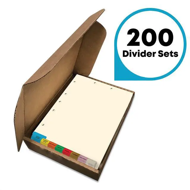 Alt view image 6 of 7 - Stock Medical Chart Dividers, 200 Sets of 8 Popular Healthcare Index Tab, Bottom Tab, 8-1/2" x 11-3/8", Tabbies 54500, File Folder Organizer for Nursing Patient Charts & Medical Records