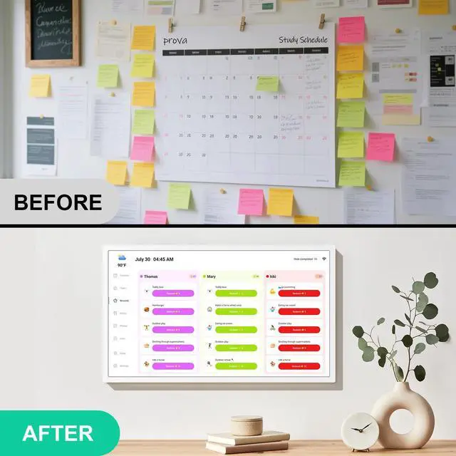 Alt view image 6 of 7 - Digital Calendar, Smart WiFi Electronic Calendar&Chore Chart, IPS Touch Screen HD Display for Family Schedules, Share Moments Instantly from Anywhere (24)