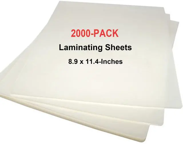 Main image of Laminating Sheets, 3 Mil Clear Thermal Laminating Pouches 8.9 x 11.4 Inches Laminate Sheet Paper for Laminator, 2000-Pack