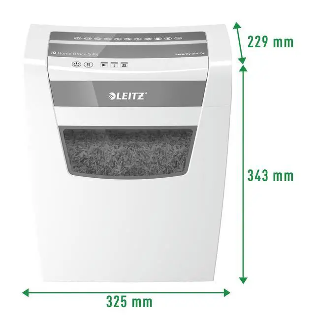 Alt view image 5 of 7 - IQ Home Office S Paper Shredder, Capacity 9-8 Sheets (70-80 g/m²), Cuts Particles, Safety Level P4, 15 Litre Waste Container, Shredder, White, 80360000