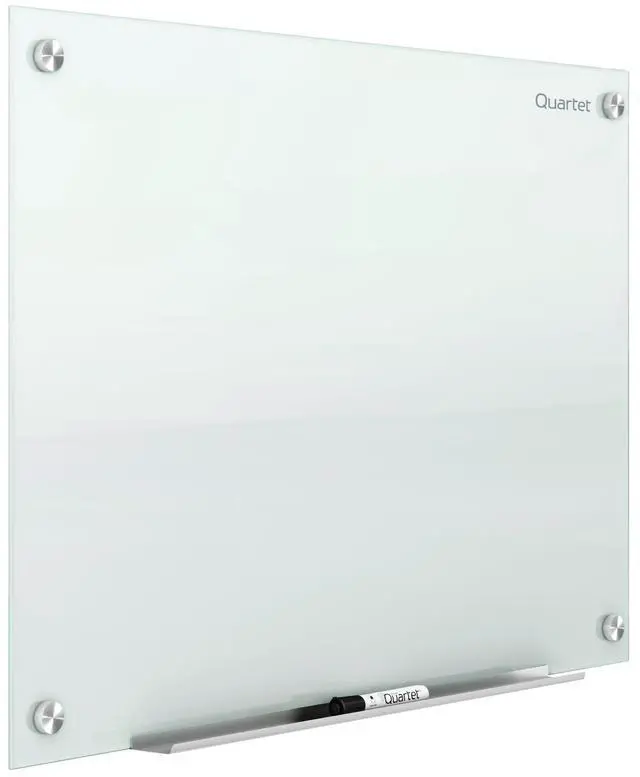 Main image of Magnetic Glass Dry Erase White Board, 48''W x 36''H Whiteboard, Infinity Frameless Mounting, White Surface (G4836W)