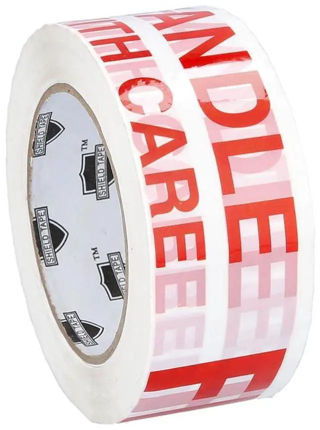 Main image of PSBM Fragile Tape, Printed Handle with Care, 48 Rolls 2 Mil 2.83 Inch 110 Yards Per Roll for Packing, Sealing, Shipping & Moving Delicate Products