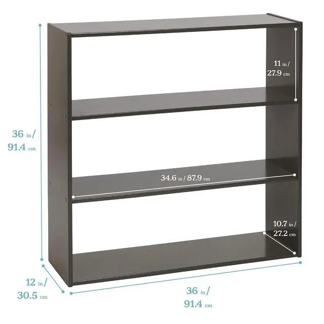 Alt view image 3 of 7 - Streamline 3-Shelf Double-Sided Storage Cabinet, 36in, Classroom Furniture, Grey Wash