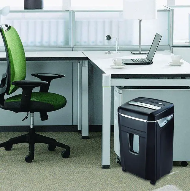 Alt view image 7 of 7 - High Security JamFree AU1000MA 10-Sheet Micro-Cut Paper/CD/Credit Card Shredder with Pull-Out Wastebasket