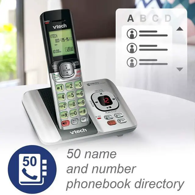 Alt view image 5 of 7 - CS6529-4B 4-Handset Cordless Phone with Answering Machine, Caller ID/Call Waiting, DECT 6.0 System, Wall Mountable