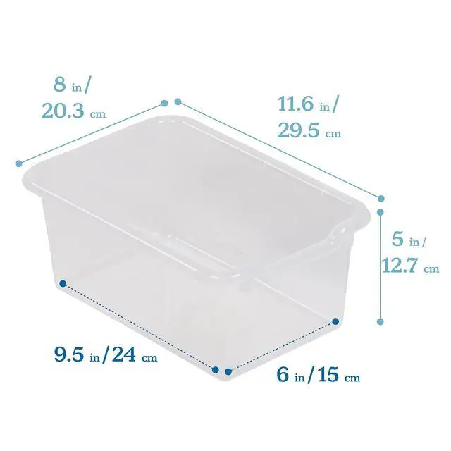 Alt view image 4 of 7 - 10 Cubby Tray Cabinet with Scoop Front Storage Bins, 5x2, Natural, Classroom Furniture, Clear