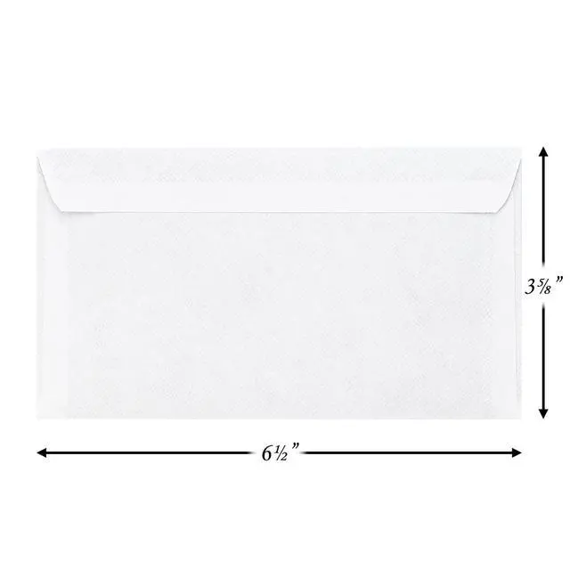 Alt view image 7 of 7 - #6-3/4 Envelopes, 3-5/8" x 6-1/2", Security Printed Lining for Privacy, Press-It Seal-It Self Adhesive Closure, White All-Purpose 20-lb Paper Mailing Envelopes (742021), 500 Count (Pack of 5)