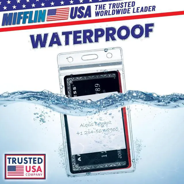 Alt view image 2 of 7 - 2.25x3.5 Vertical ID Card & Name Badge Holder - Resealable, 1000 Pack | clear plastic identification name tag holders, soft edge, zipper seal, pre-punched holes for most lanyard clips