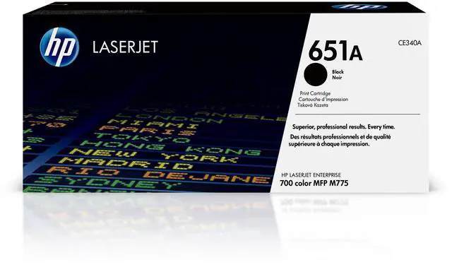 Main image of 651A Black Toner Cartridge | Works LaserJet Enterprise 700 Color MFP M775 Series | CE340A