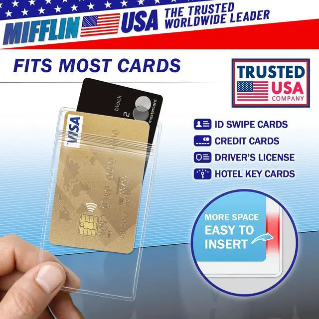Alt view image 4 of 7 - 2.25x3.5 Vertical ID Card & Name Badge Holder - Resealable, 1000 Pack | clear plastic identification name tag holders, soft edge, zipper seal, pre-punched holes for most lanyard clips
