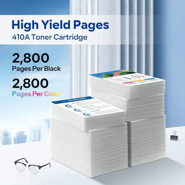 Alt view image 3 of 5 - 410A 4 Pack Compatible CF410A Toner Replacement for HP CF411A CF412A CF413 | Compatible with HP Color Pro MFP M477fnw M477fdn M452dn M452nw Printer,CF410A CF411A CF412A CF413A