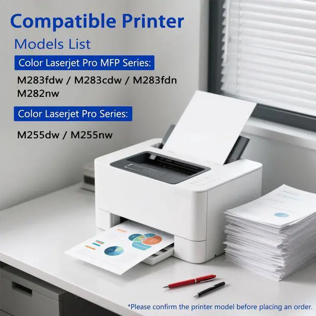 Alt view image 2 of 7 - 206A Toner Cartridges Replacement for HP206A toner cartridge (4Pack) | Works Color LaserJet Pro MFP M283fdw M255dw M283cdw M283fdn M255nw M255dw M282nw printer toner