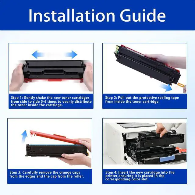 Alt view image 5 of 7 - 206A Toner Cartridges Replacement for HP206A toner cartridge (4Pack) | Works Color LaserJet Pro MFP M283fdw M255dw M283cdw M283fdn M255nw M255dw M282nw printer toner