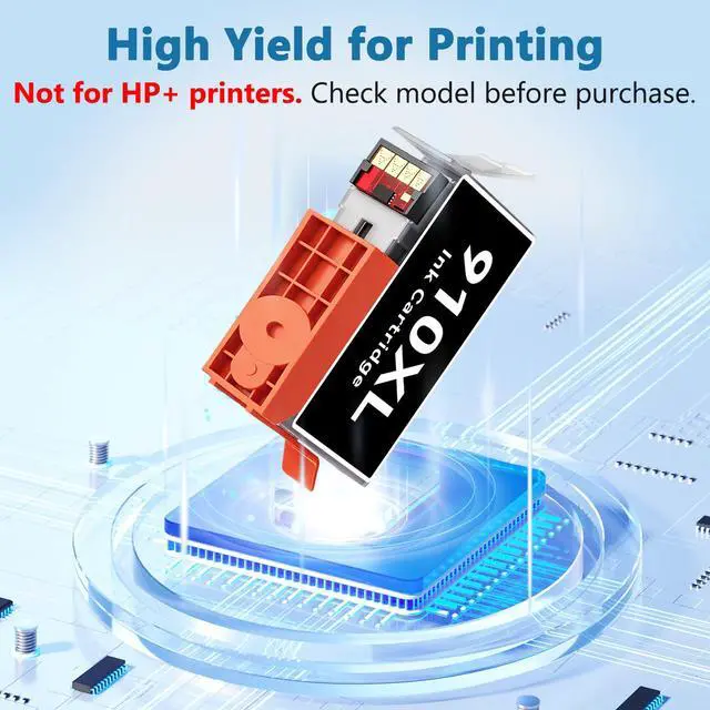 Alt view image 4 of 7 - 910XL 910 8015e 8025e Ink Cartridges Combo Pack Replacement For HP 910 XL Ink Compatible for office jet pro 8025e 8035e 8028e 8025 8020 8035 8010 8030 Office Jet 8015e Series Printer (4-Pack, BCMY)