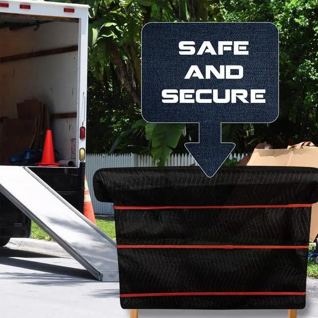 Alt view image 3 of 5 - 96 Pack Moving Bands & Moving Blankets Heavy-Duty Rubber Mover Bands in 4 Sizes 24 Each of 25", 30", 36", 42" Secures Furniture, Drawers, Supplies