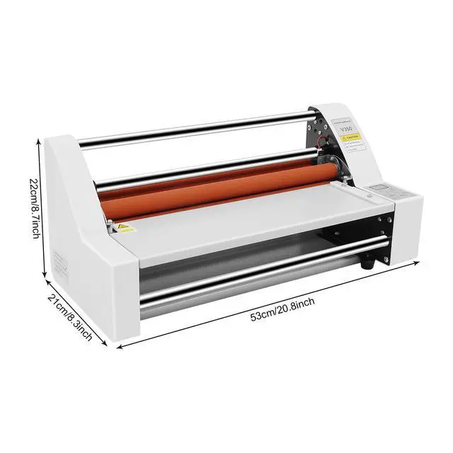 Alt view image 3 of 7 - 13.78" Thermal Laminator Machine, 4-Roller Hot Cold Roll Laminator for A3/A4/A6, Digital Temperature Control, Avoid Misfed Paper Jams, for Office School Document Photo Laminating (C-51)