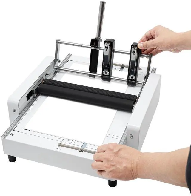 Main image of A3 Paper Folding Machine, MAX 11.7"×16.5" Paper Folder Stapler Machine, 2 in 1 Booklet Maker Automatic A3 Paper Folding Binding Machine for Schools Print Stores, Offices