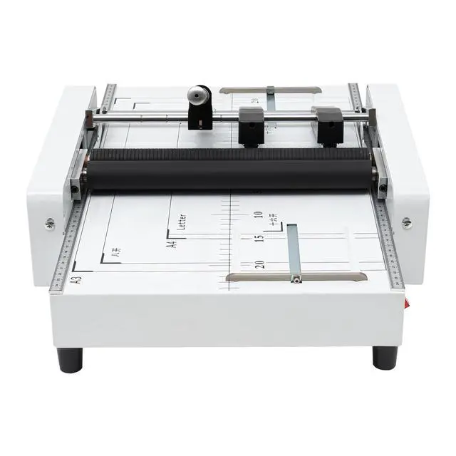Alt view image 5 of 7 - A3 Booklet Maker Machine, 60W Binding & Folding Machine, 2-in-1 Electric Paper Folder Stapler Machine with Silicone Folding Rollers & Visible Panel for Churches Offices Agencies
