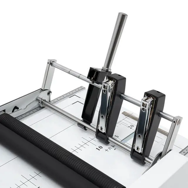 Alt view image 6 of 7 - A3 Paper Folding Machine, MAX 11.7"×16.5" Paper Folder Stapler Machine, 2 in 1 Booklet Maker Automatic A3 Paper Folding Binding Machine for Schools Print Stores, Offices