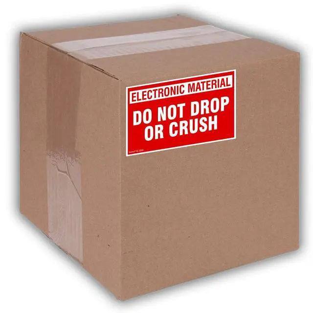 Alt view image 4 of 5 - 3" X 5" Electronic Material Don't Drop Don't Crush Stickers for Shipping and Packing -500 Adhesive Labels Per Roll (10 Pack)
